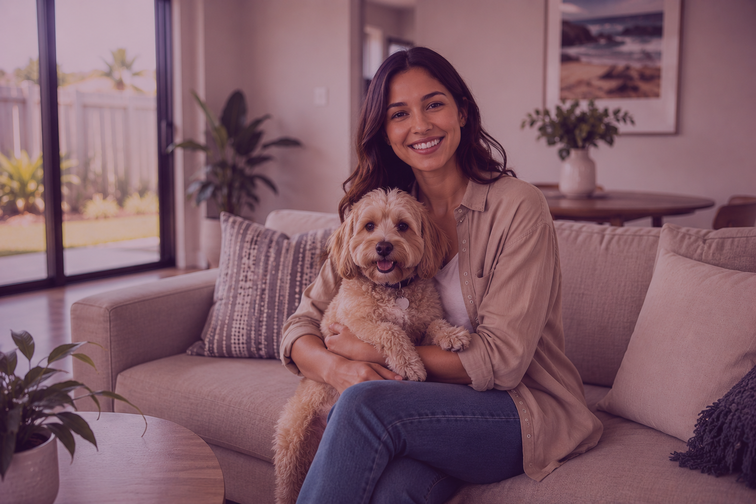 Tenant with pet in a Townsville rental property