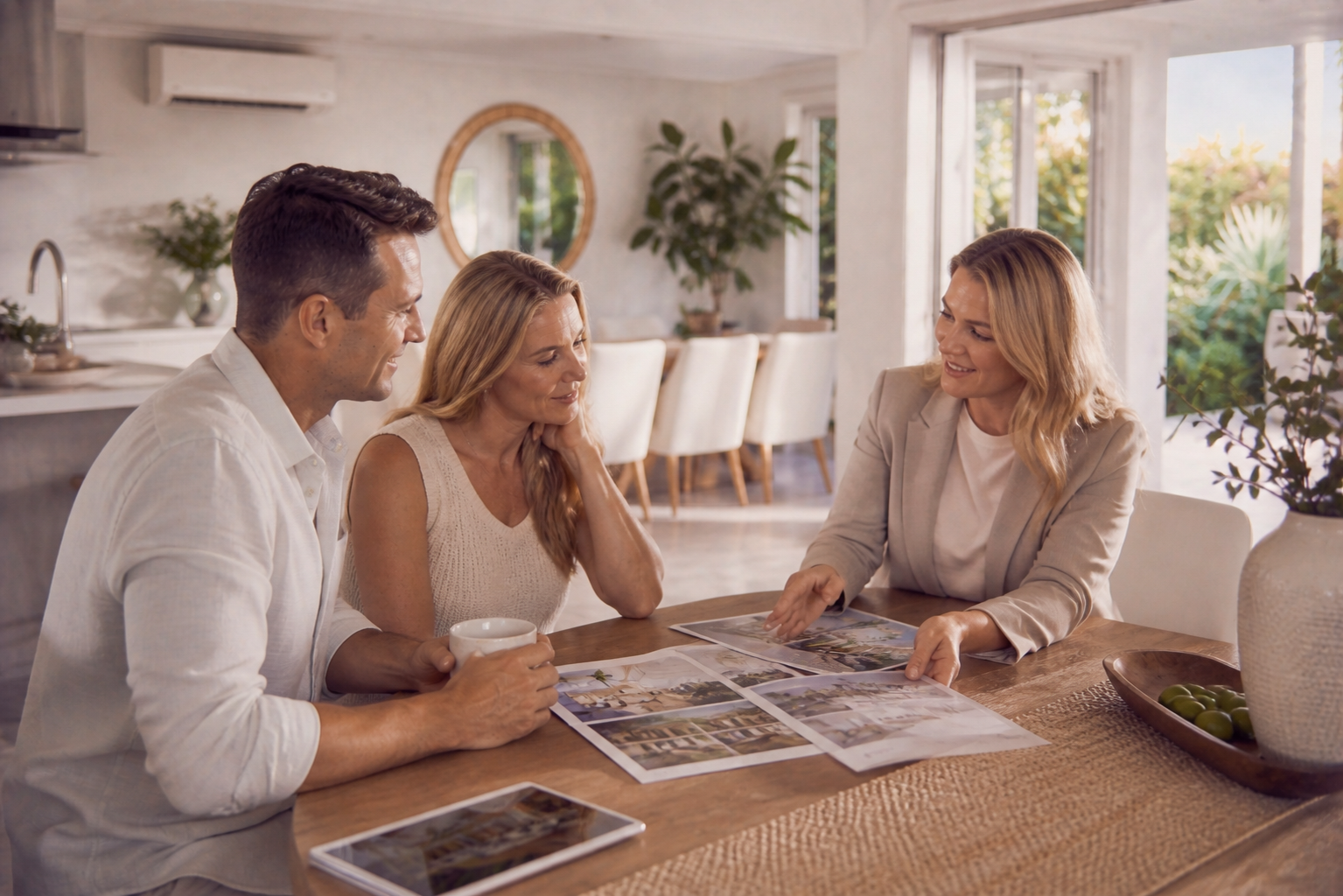Property marketing Townsville consultation with agent and homeowners reviewing campaign plan