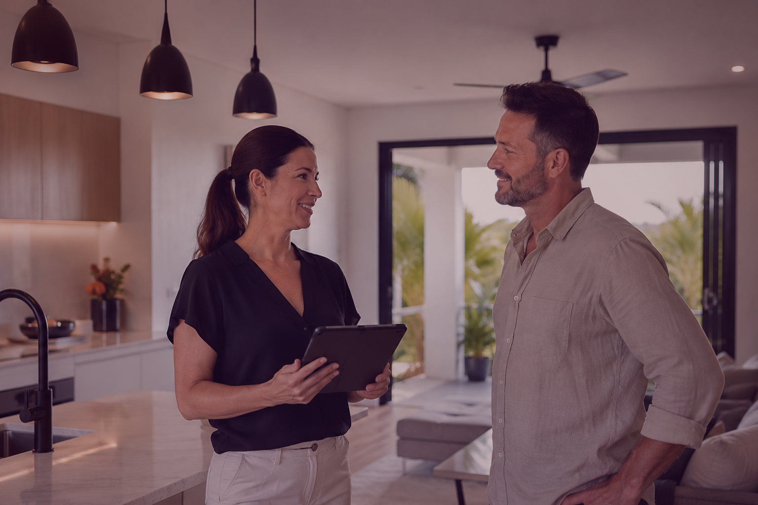 Property manager conducting a routine inspection at a Townsville rental property