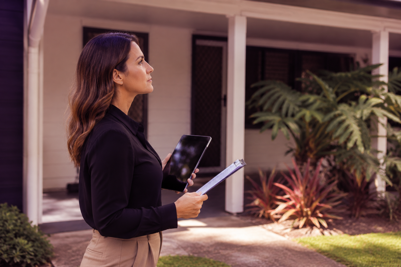 Townsville property manager conducting routine rental property inspection